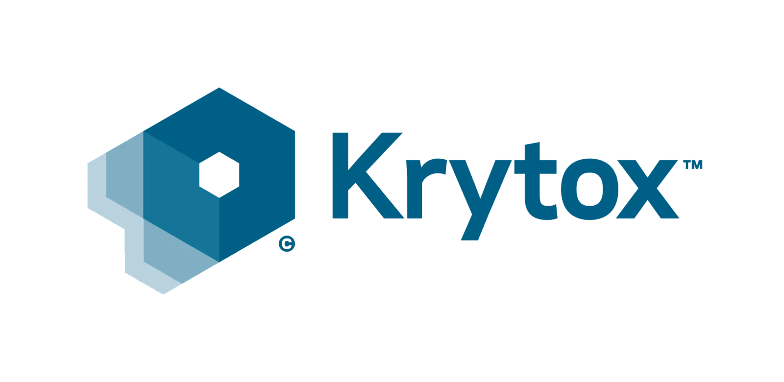 The Krytox™ AGL 683 Grease logo has a blue geometric hexagon with a white center beside "Krytox™" in bold blue letters, emphasizing its reputation as a trusted lubricant, displayed on a light background.
