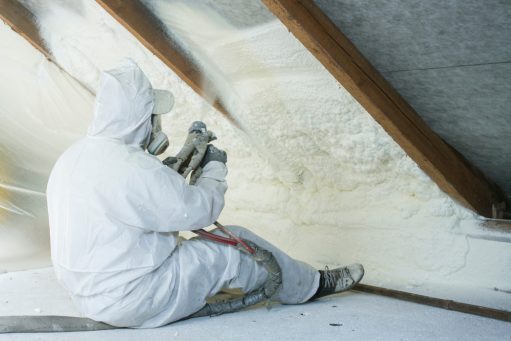 Polyurethane foam release spray for SPF aplication