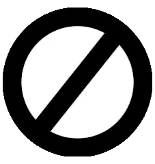 black no symbol